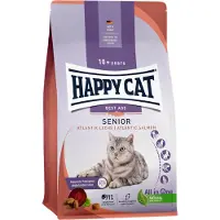 Happy Cat 2 x 4kg lohi & laidunkaritsa Senior -kissanruoka