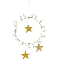 House Doctor - Star Ring Joulukoriste 15 cm Valkoinen/Messinki