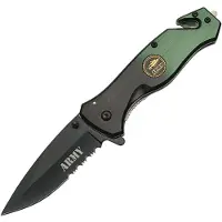 India Made Rescue Linerlock A/O Army