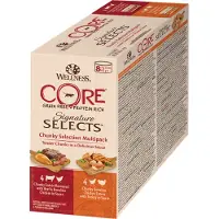 Wellness Core - Signature Selects Chunky Selection monipakkaus 8x79g - Kissat - Kissanruoka - Märkäruoka