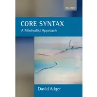 Core Syntax: A Minimalist Approach