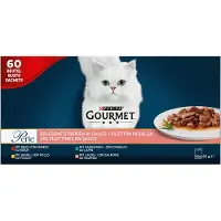Purina Perle -lajitelma 60x85g hienoja suikaleita kastikkeessa kissan märkäruoka