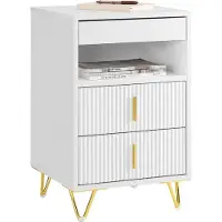 SoBuy Yöpöytä FBT168-W Valkoinen 40x40x63