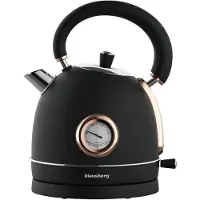 Klausberg Sähkövedenkeitin KB-7905 Retro 1,8 l 2200 W lämpömittarilla, ruostumatonta terästä
