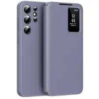 Mtp Products Samsung Galaxy S22 Ultra 5G Smart Clear View Käännä kotelo korttipaikka - harmaa violetti