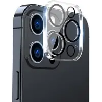 Mtp Products iPhone 14 Pro/14 Pro Max Hat Prince Kameralinssin Panssarilasi Suojus - Kirkas / Musta