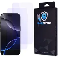 BlueDefend iPhone 16 Pro Anti-Blue Light karkaistu lasi näytönsuoja - 2 kpl.