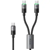 Mcdodo CA-6740 2-in-1 USB-C-kaapeli 100W pikalataus - 1.5m - musta