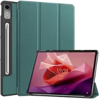 Mtp Products Lenovo Tab P12 Tri-Fold Sarjan Smart Lompakkokotelo - Vihreä