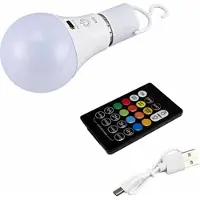 Mtp Products Ladattava RGB-lamppu kaukosäätimellä ja ajastimella varustettuna