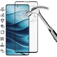 Mtp Products Xiaomi Redmi Note 14 4G/5G Koko Peittävä Panssarilasi - 9H - Musta Reuna