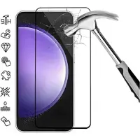 Mtp Products Samsung Galaxy S24 FE Koko Peittävä Panssarilasi - 9H - Musta Reuna