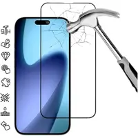 Mtp Products iPhone 17 Täysi suoja karkaistu lasi näytönsuoja - 9H - musta reuna