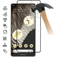 Mtp Products Google Pixel 8 Pro Koko Peittävä Panssarilasi - 9H - Musta Reuna