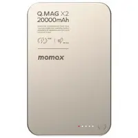 Momax Q.Mag X2 20000mAh magneettinen langaton tehopankki - kultainen titaani