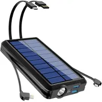 Mtp Products Psooo PS-158 Langaton Aurinkopaneelinen Varavirtalähde Taskulampulla - Musta