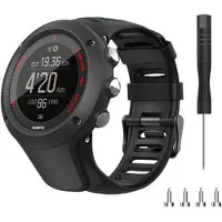 Mtp Products Silikonihihna Suunto Ambit3 Peak/Sport/Vertikaalinen - Musta
