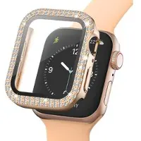 Mtp Products Koristeellinen Tekojalokivi Apple Watch SE (2022)/SE/6/5/4 Kotelo Panssarilasi - 9H sella - 40mm - Ruusukulta