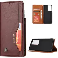 Mtp Products Card Set Series Samsung Galaxy S21 Ultra 5G Lompakkokotelo - Viininpunainen