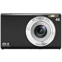 Mtp Products DC402-AF 4K Kids 48MP digitaalinen kamera automaattitarkennus 16X digitaalinen zoom Vlogging kamera teini-ikäisille - musta