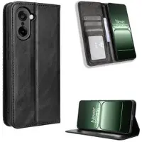 Mtp Products OnePlus Ace 5 Racing Retro/Nord CE5 Lompakkokotelo Magneettisella Sulkijalla - Musta