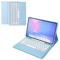 Mtp Products Samsung Galaxy Tab S10 FE+ Bluetooth Suojakotelo Näppäimistöllä - Vaaleansininen