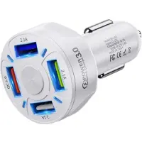 Mtp Products QC3.0 Nopea Autolaturi BK-358 - 4 x USB - Valkoinen