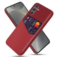 Mtp Products Samsung Galaxy S25 KSQ Suojakuori Korttipidikkeellä - Punainen