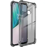 IMAK OnePlus Nord N100 Naarmuuntumaton TPU Suojakuori - Musta / Läpinäkyvä