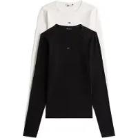 Tommy Hilfiger Tjw 2Pack Slim Essential Rib Ls - Black - L