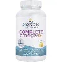 Nordic Naturals Kompletti Omega-D3, 565 mg Sitruunan maku - 60 pehmeää kapselia