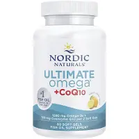 Nordic Naturals Ultimate Omega + CoQ10, 1280 mg (Sitruuna) - 60 kapselia
