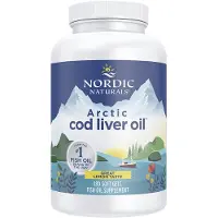 Nordic Naturals Arktinen turskanmaksaöljy, 750 mg sitruunanmaku - 180 pehmeää kapselia