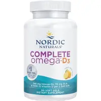 Nordic Naturals Kompletti Omega-D3, 565 mg Sitruunan maku - 120 pehmeää kapselia