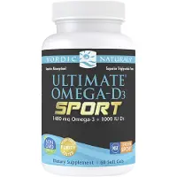 Nordic Naturals Ultimate Omega-D3 Sport, 1480 mg Sitruuna - 60 pehmeää kapselia