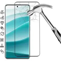 Mtp Products Xiaomi Redmi Note 14 Pro/14 Pro 5G/Poco X7 Koko Peittävä Panssarilasi - 9H - Musta Reuna