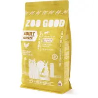 ZOO GOOD - Aikuinen - Viljaton kana 8 kg - Kissat - Kissanruoka - Kuivaruoka