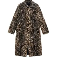 Mango Leopard-Print Long Coat - Multi/patterned - S