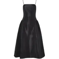 Malina Calista Exaggerated Hip Midi Dress - Black - 38