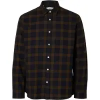 Selected Slmregclaus Noah Brush Twist Sht Ls Noos - Brown - M