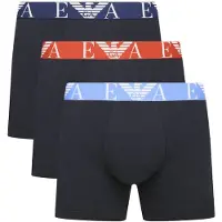Emporio Armani Bokserishortsit laivastonsininen / taivaansininen / ruosteenpunainen / valkoinen