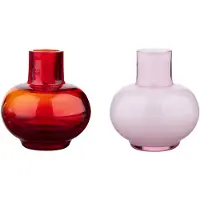 Marimekko Mini maljakko 2 kpl, ruby red/pink