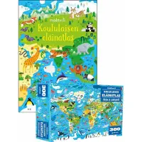 Bookoutlet Koululaisen eläinatlas - Kirja ja palapeli