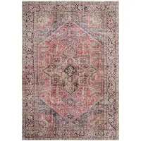 Ihankotona Kuviollinen matto Aida 200x290 cm punainen