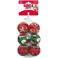 Kong Holiday Squeakair Ball 6-pack - Vinkuvat pallot M