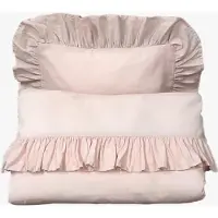Mini Dreams Frill Pussilakanasetti 100x130, Vaaleanpunainen