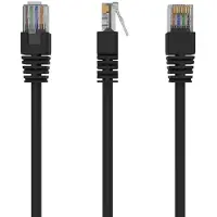 Gembird Patch Cord Cat.5e UTP 0.25m, 0,25 m, Cat5e, U/UTP (UTP), RJ-45, RJ-45, Musta (PP12-0.25M/BK)