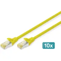 Digitus CAT 6A S-FTP PATCH CORD, CU, LSZH AWG 26/7, LENGTH 1 M, 10 PIECES, COLOR YELLOW (DK-1644-A-010-Y-10)