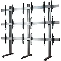 B-Tech AV SYSTEM X - 3 X 3 UNIVERSAL FREESTANDING VIDEOWALL MOUNTING SYSTEM WITH MICRO-ADJUSTMENT FOR 46-55" SCREENS (BT8370-3X3/BS)