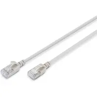 Digitus DK-1632-A-003S, 0,3 m, Cat6a, F/FTP (FFTP), RJ-45, RJ-45, Harmaa